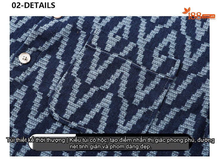 Áo Sơ Mi Dài Tay Nam Họa Tiết Sọc Caro Phong Cách Casual Màu Xanh Navy chi tiết 11