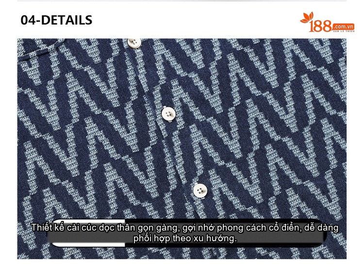 Áo Sơ Mi Dài Tay Nam Họa Tiết Sọc Caro Phong Cách Casual Màu Xanh Navy chi tiết 13
