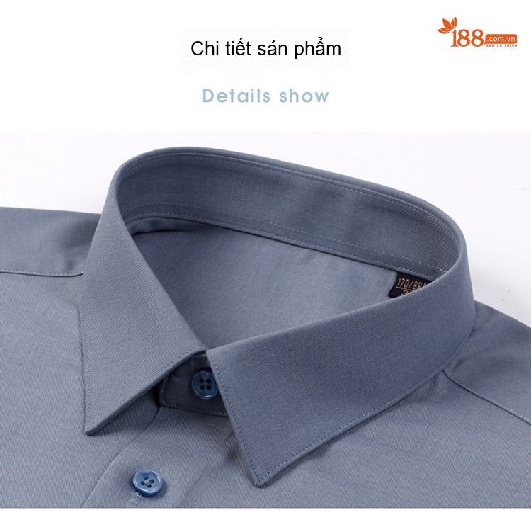 Áo Sơ Mi Dài Tay Nam Lụa Tằm Tơ Modal Màu Hồng, Đỏ, Xám, Xanh... chi tiết 28