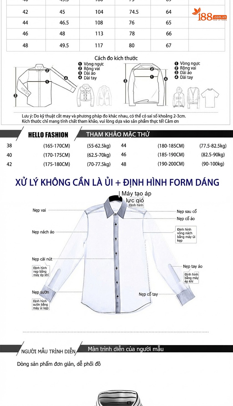 Áo Sơ Mi Dài Tay Nam Sọc Nhỏ In Hoa Chữ Sau Lưng Phong Cách Slimfit Màu Trắng Sọc Xanh, Trắng Sọc Đen, Trắng Sọc Đỏ chi tiết 2