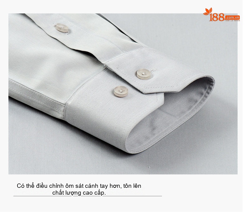 Áo Sơ Mi Nam Cotton Dài Tay Chống Nhăn Màu Trắng, Xanh chi tiết 28