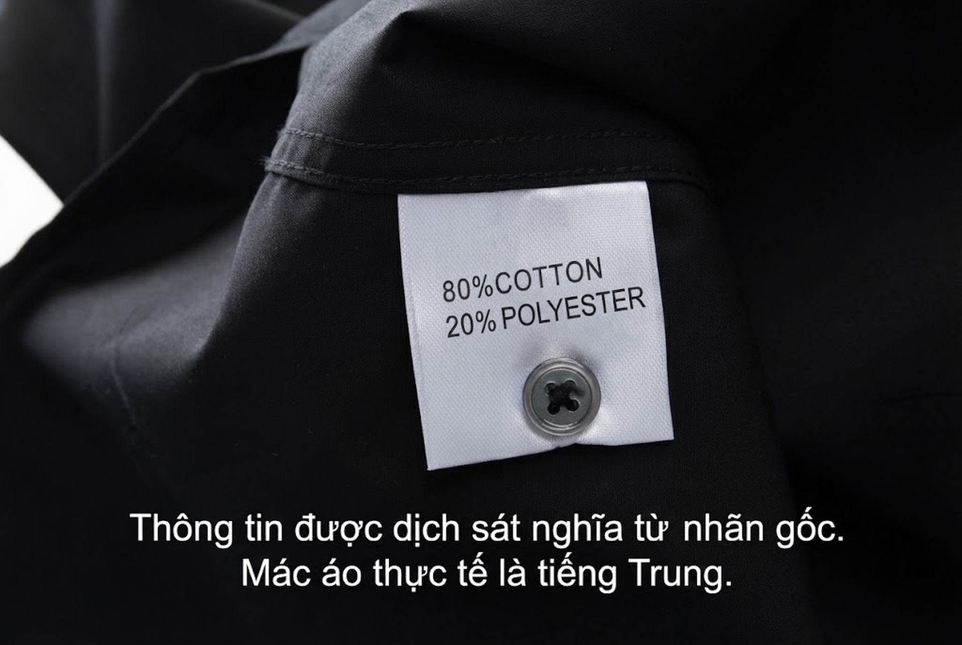Áo Sơ Mi Nam Cotton Tay Dài Phối Chữ Vai Màu Đen, Trắng chi tiết 21