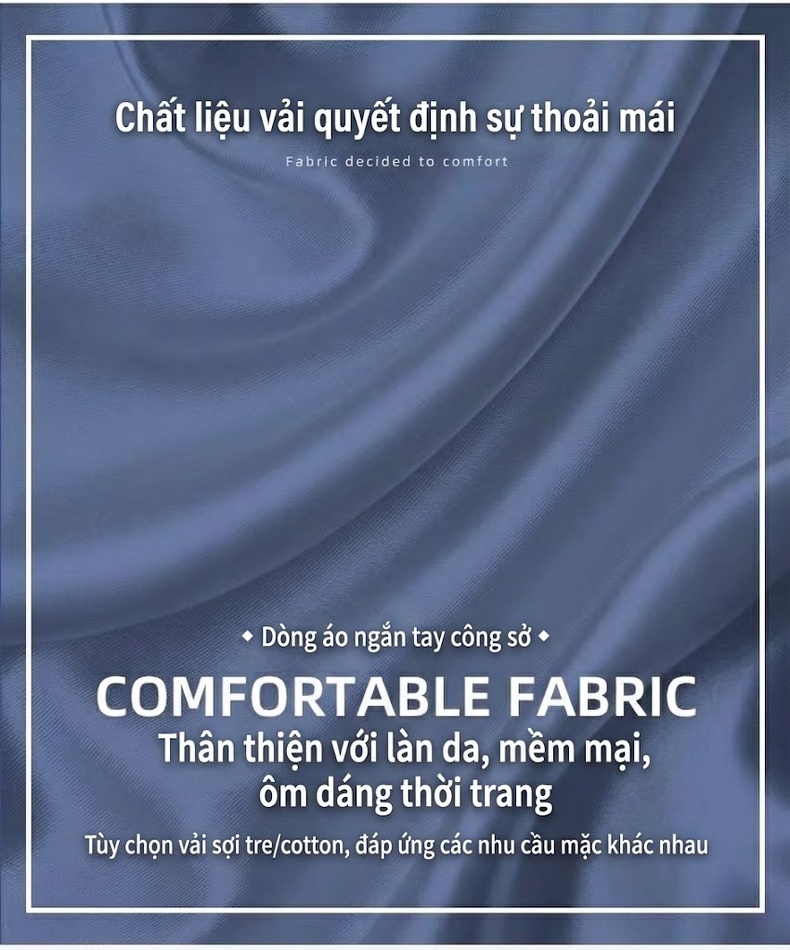 Áo Sơ Mi Nam Cotton Tay Ngắn Kẻ Sọc Thoáng Mát Màu Trắng, Xanh Dương, Nâu, Xám... chi tiết 5