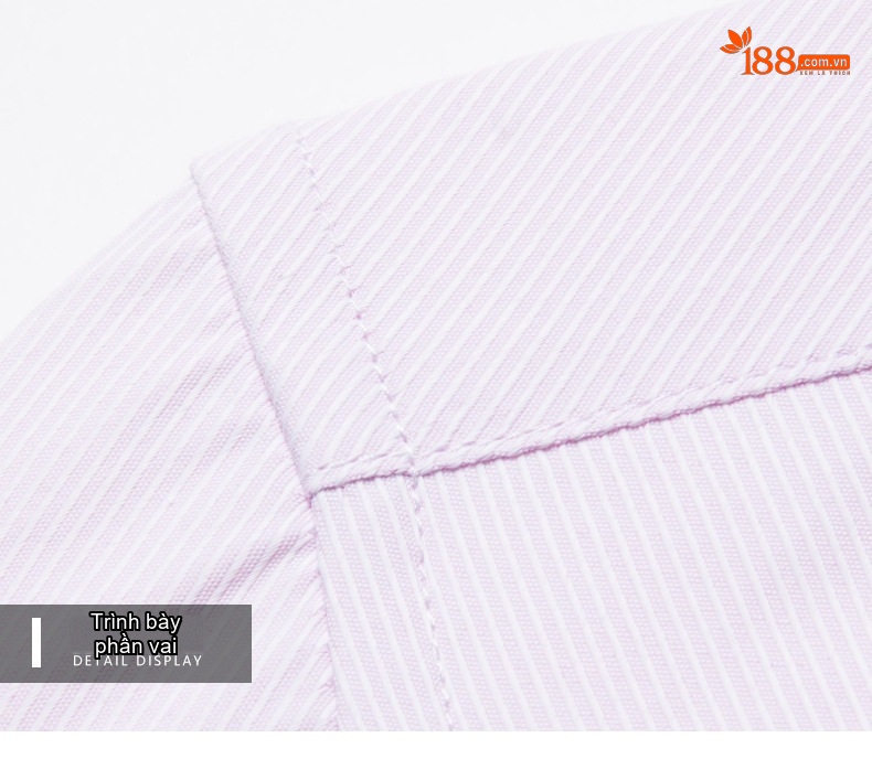 Áo Sơ Mi Nam Cotton Tay Ngắn Sọc Kẻ Chống Nhăn Màu Trắng, Xanh Dương, Tím Nhạt chi tiết 18