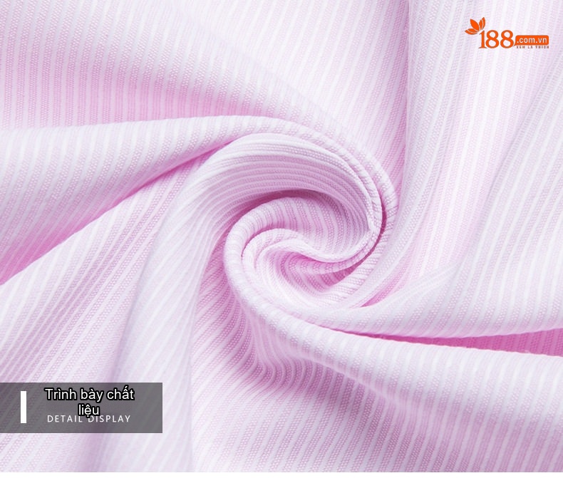 Áo Sơ Mi Nam Cotton Tay Ngắn Sọc Kẻ Chống Nhăn Màu Trắng, Xanh Dương, Tím Nhạt chi tiết 22