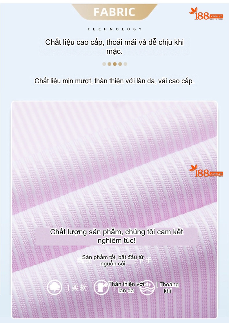 Áo Sơ Mi Nam Cotton Tay Ngắn Sọc Kẻ Chống Nhăn Màu Trắng, Xanh Dương, Tím Nhạt chi tiết 1