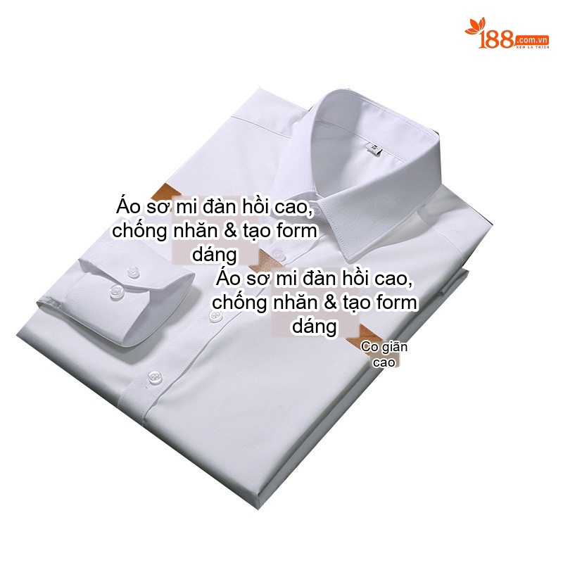 Áo Sơ Mi Nam Dài Tay Bốn Chiều Co Giãn Chống Nhăn Màu Trắng, Xám, Xanh Dương