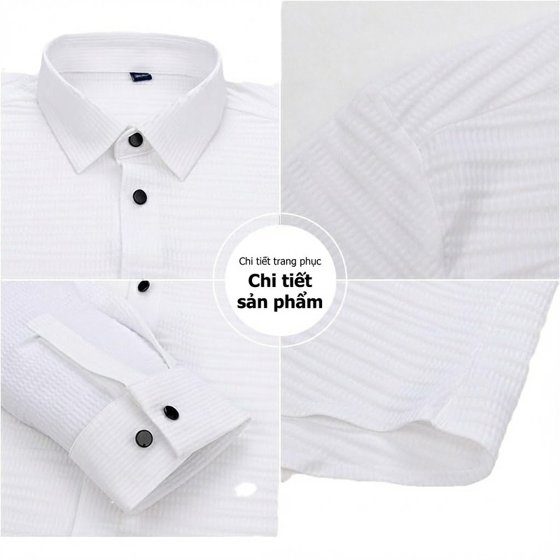 Áo Sơ Mi Nam Dài Tay Co Giãn Không Nhăn Phong Cách Thanh Niên Màu Trắng, Đen, Xám, Xanh Navy...