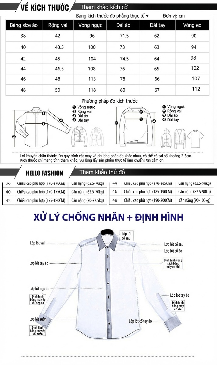 Áo Sơ Mi Nam Dài Tay Cotton In Chữ D Co Giãn Thoải Mái Màu Trắng, Đen chi tiết 4