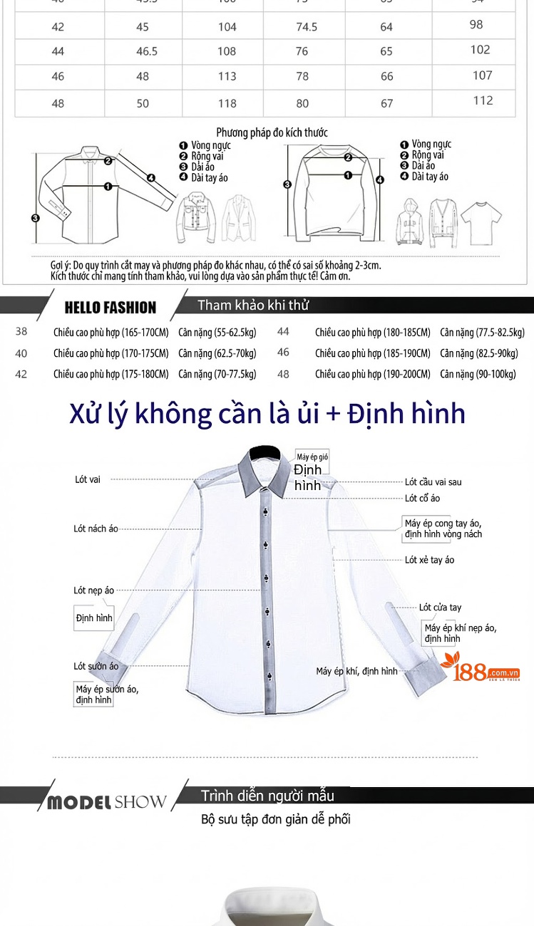 Áo Sơ Mi Nam Dài Tay Kẻ Sọc Lớn Màu Đen, Trắng, Xanh chi tiết 2