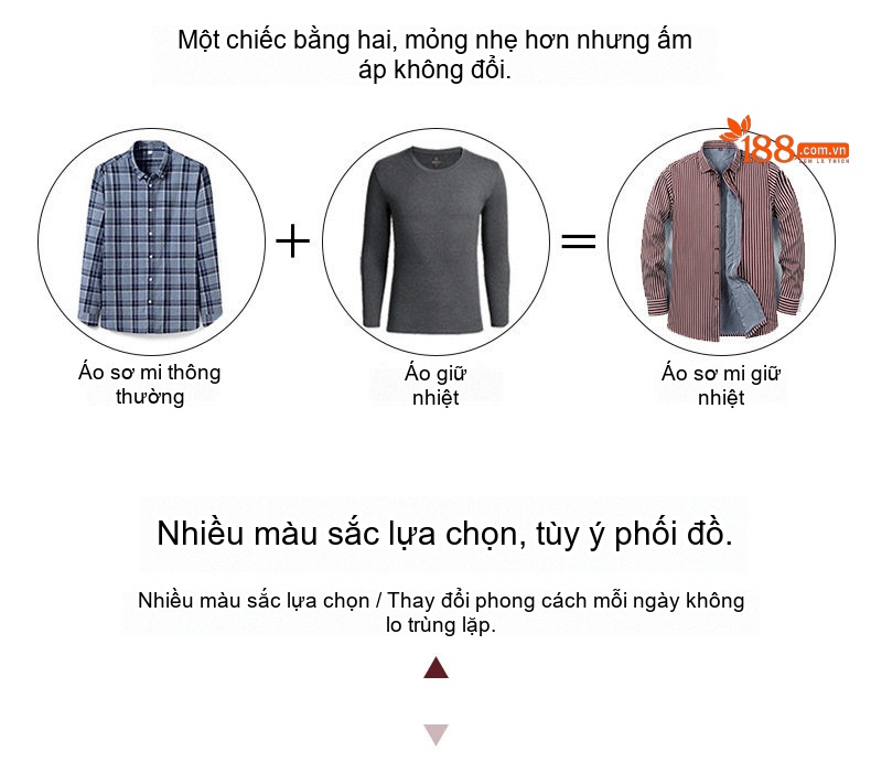 Áo Sơ Mi Nam Dài Tay Kẻ Sọc Lót Lông Cừu Giữ Ấm Phong Cách Doanh Nhân Màu Đỏ, Xanh Navy, Xanh Da Trời, Xám... chi tiết 4