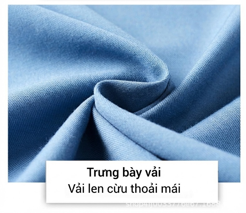 Áo Sơ Mi Nam Dài Tay Lót Lông Cừu Dày Dặn Giữ Ấm Phong Cách Công Sở Màu Xám, Xanh Dương, Đỏ chi tiết 6