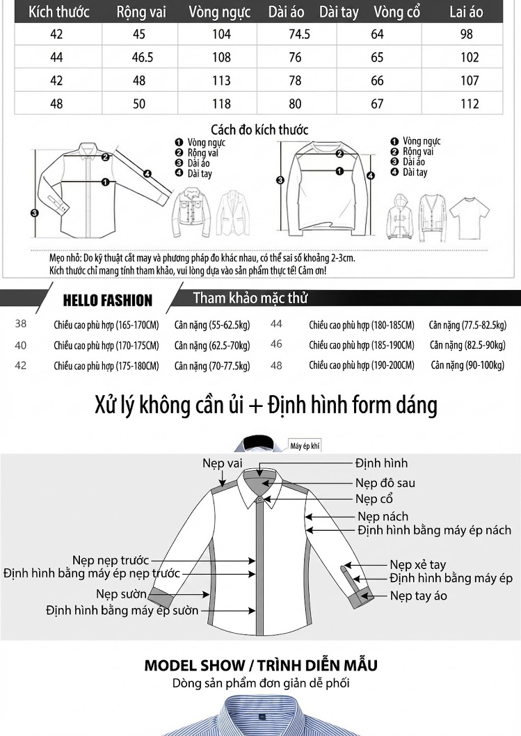 Áo Sơ Mi Nam Dài Tay Phối Màu Sọc Kiểu Cách chi tiết 3