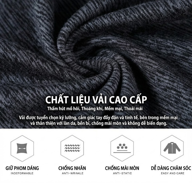 Áo Sơ Mi Nam Dài Tay Thương Mại Công Sở Chất Liệu Lông Cừu Màu Đen, Đỏ chi tiết 2
