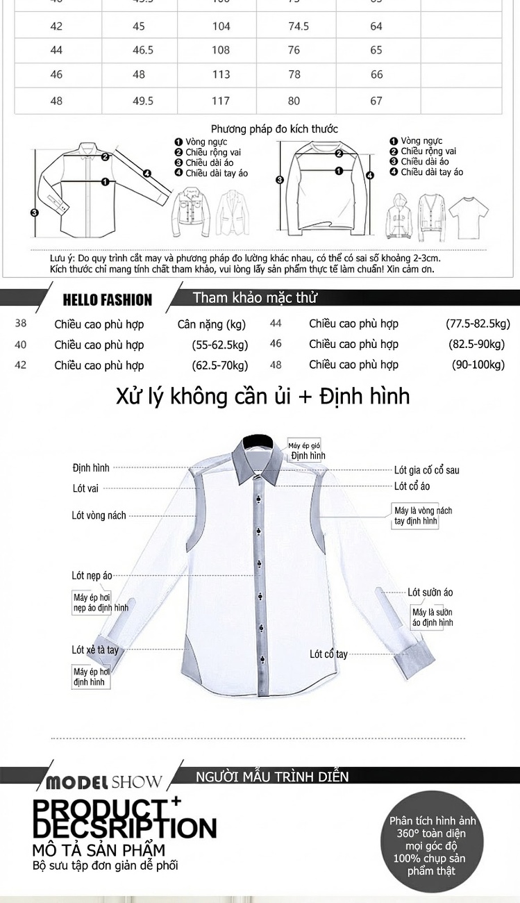 Áo Sơ Mi Nam In Hoa Mai Tay Dài Form Ôm Vừa Màu Xanh Navy, Trắng, Đen, Xanh Dương... chi tiết 3