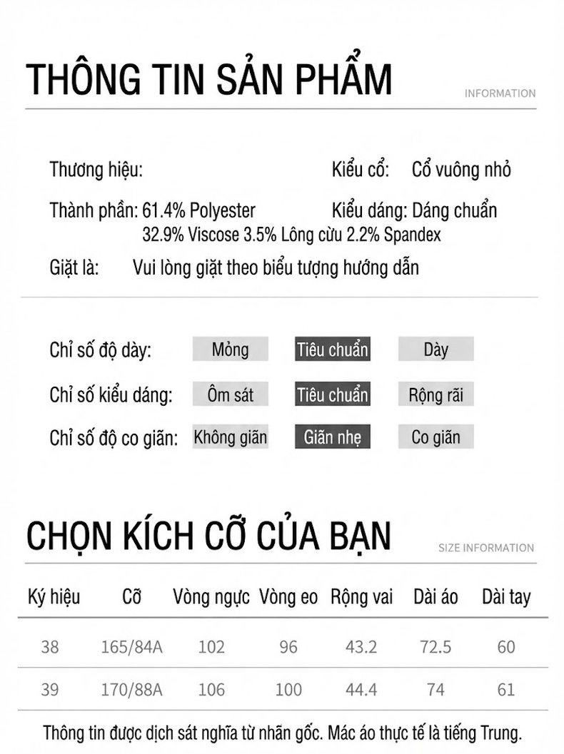Áo Sơ Mi Nam Lông Cừu Non Dài Tay Chống Nhăn Giặt Máy Màu Xanh Hải Quân, Hồng, Xám Đậu Xanh, Trắng chi tiết 14