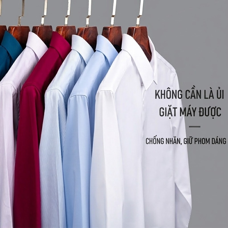 Áo Sơ Mi Nam Sợi Tre Màu Trắng, Đen, Xanh...