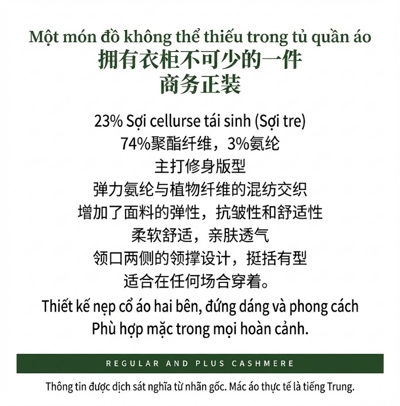 Áo Sơ Mi Nam Sợi Tre Màu Trắng, Đen, Xanh... chi tiết 2