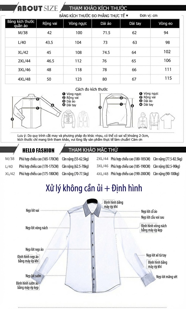 Áo Sơ Mi Nam Tay Dài Cổ Bẻ Họa Tiết Phong Cách Thời Trang Màu Đen, Trắng chi tiết 4