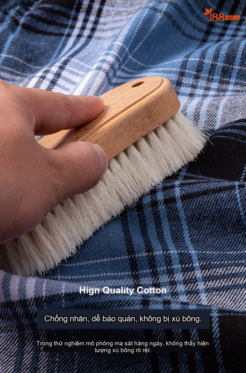 Áo Sơ Mi Nam Tay Dài Cotton Kẻ Caro Thời Trang chi tiết 10