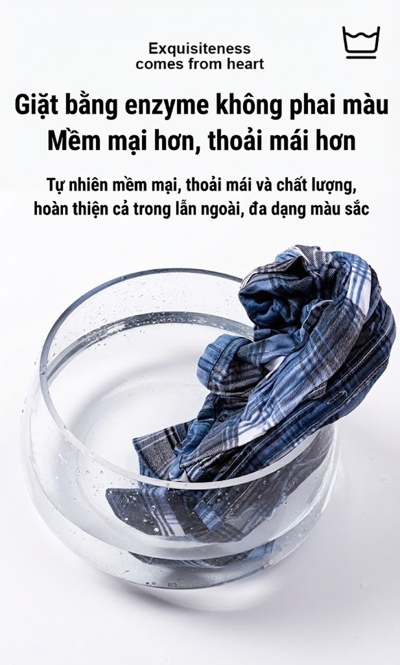 Áo Sơ Mi Nam Tay Dài Cotton Kẻ Caro Thời Trang chi tiết 13