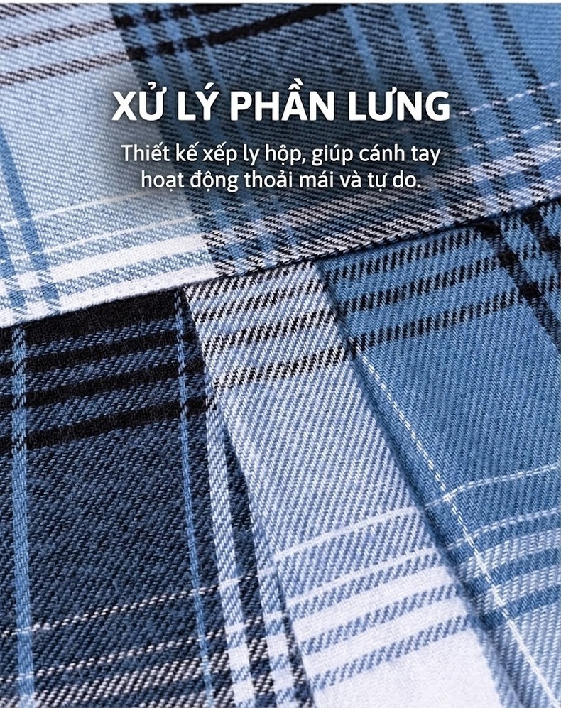 Áo Sơ Mi Nam Tay Dài Cotton Kẻ Caro Thời Trang chi tiết 21