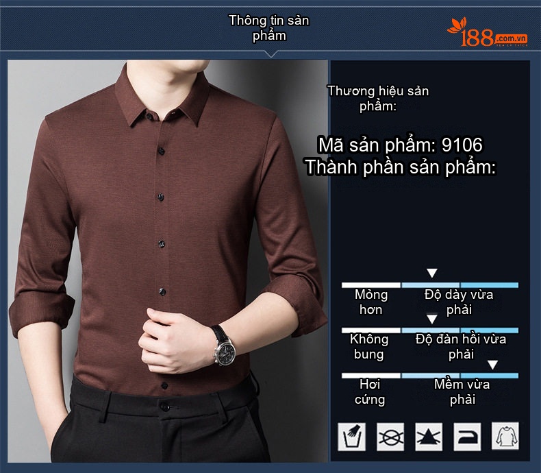 Áo Sơ Mi Nam Tay Dài Cotton Lông Cừu Thu Đông Dáng Ôm Màu Xám, Nâu, Xanh Navy, Đỏ... chi tiết 4