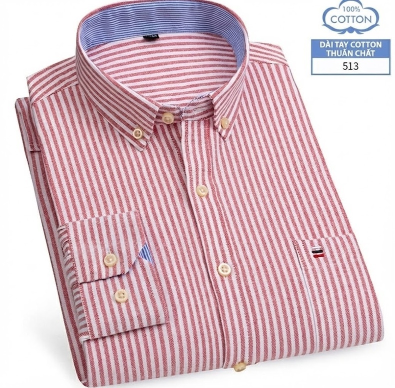 Áo Sơ Mi Nam Tay Dài Cotton Oxford Kẻ Caro Thời Trang chi tiết 20