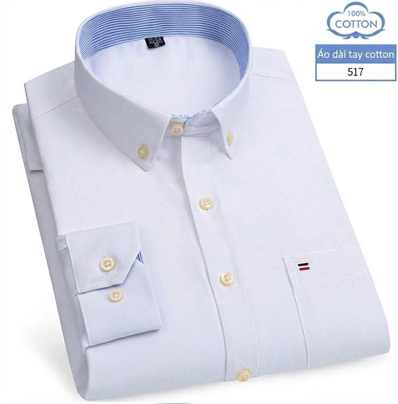 Áo Sơ Mi Nam Tay Dài Cotton Oxford Kẻ Caro Thời Trang chi tiết 23