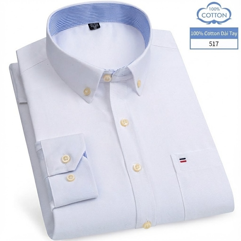 Áo Sơ Mi Nam Tay Dài Cotton Oxford Kẻ Caro Thời Trang