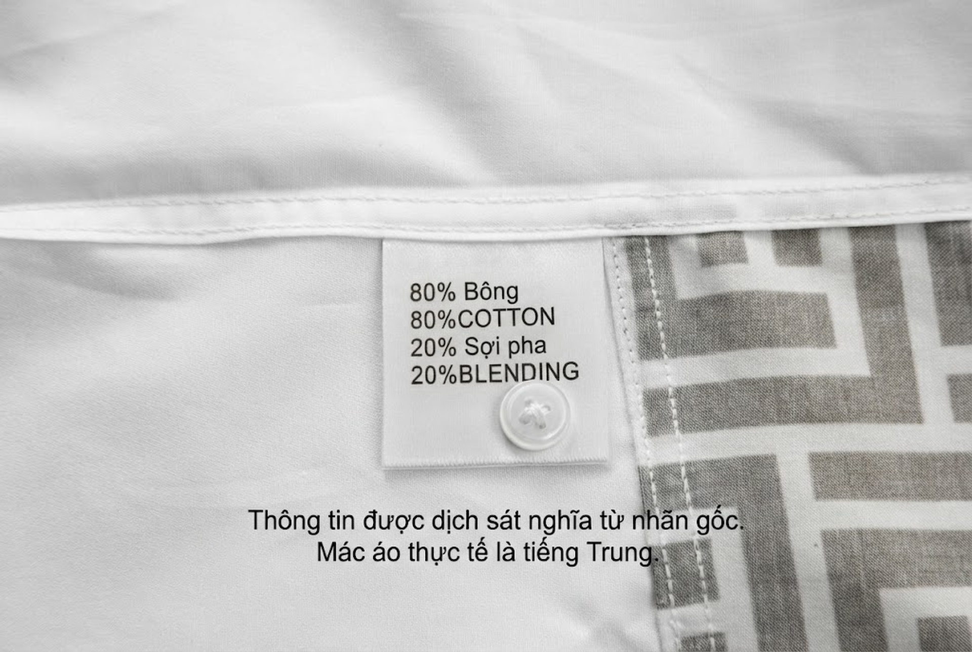 Áo Sơ Mi Nam Tay Dài Cotton Phối Màu Họa Tiết Cá Tính Màu Trắng, Đen chi tiết 24