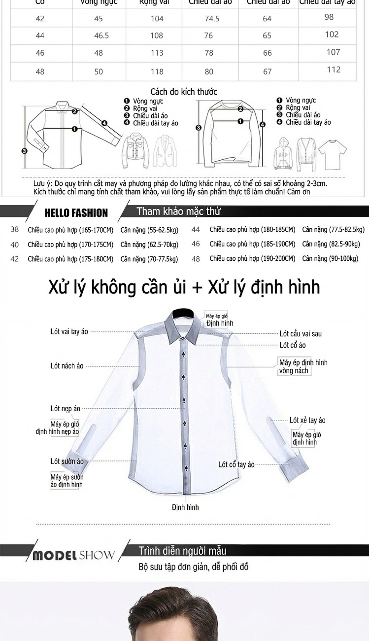 Áo Sơ Mi Nam Tay Dài In Chữ Phối Màu Trắng Đen chi tiết 3