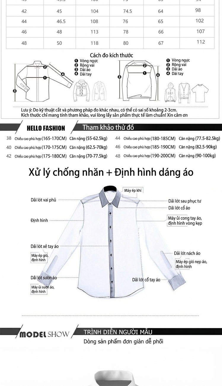 Áo Sơ Mi Nam Tay Dài In Hoa Cổ Điển Form Slimfit Màu Trắng, Đen chi tiết 3