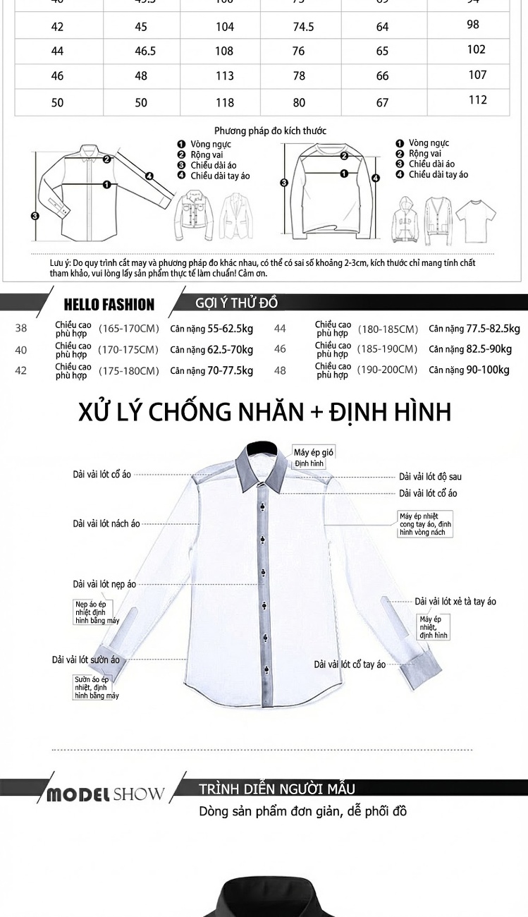 Áo Sơ Mi Nam Tay Dài Phối Màu Thời Trang chi tiết 2