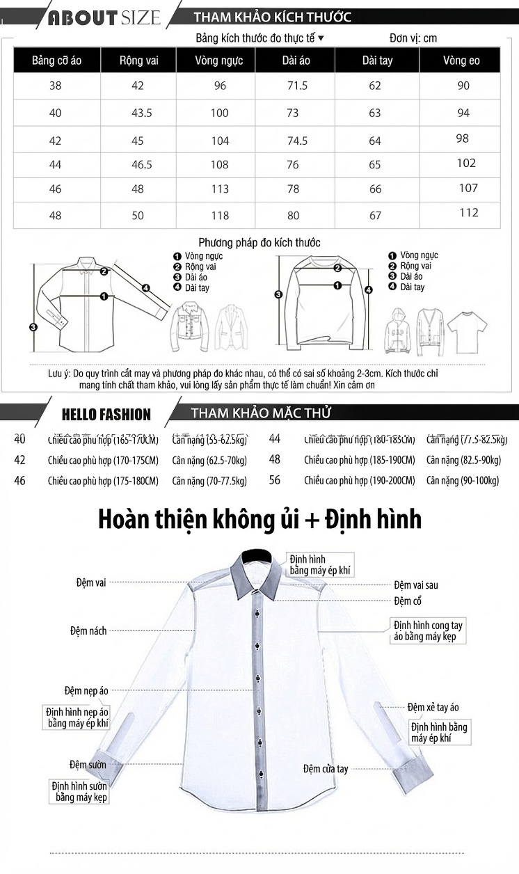 Áo Sơ Mi Nam Tay Dài Thêu Họa Tiết Thời Trang Form Ôm Màu Đen, Trắng chi tiết 3