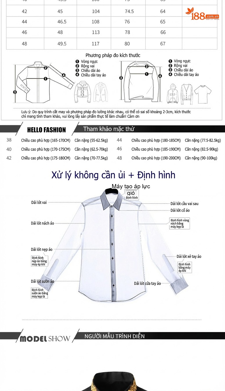 Áo Sơ Mi Nam Tay Dài Thêu Hoa Văn Cổ Điển Phong Cách Trung Hoa Màu Đen, Trắng chi tiết 3