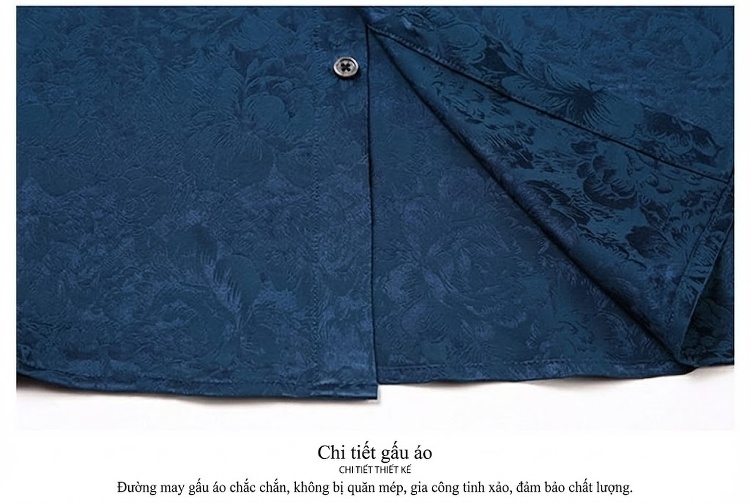 Áo Sơ Mi Nam Tay Ngắn Cao Cấp Lụa Tằm Thượng Hạng Họa Tiết Jacquard Chống Nhăn Màu Trắng, Xanh Dương, Đỏ, Đen... chi tiết 24