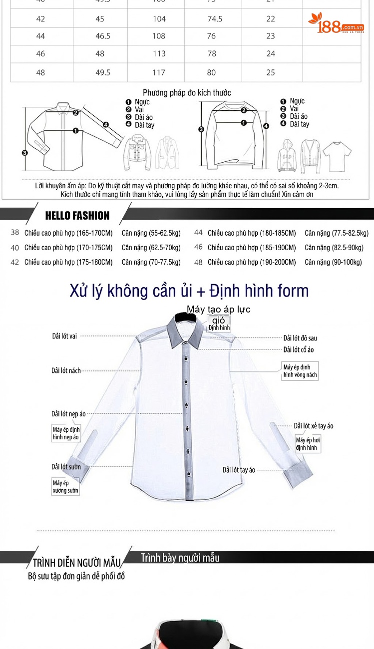 Áo Sơ Mi Nam Tay Ngắn Cổ Màu In Họa Tiết Cotton Thoải Mái Màu Trắng, Đen chi tiết 3