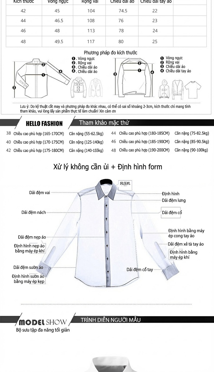 Áo Sơ Mi Nam Tay Ngắn Cotton Thêu Chữ Phong Cách Trung Hoa Màu Đen, Trắng chi tiết 2