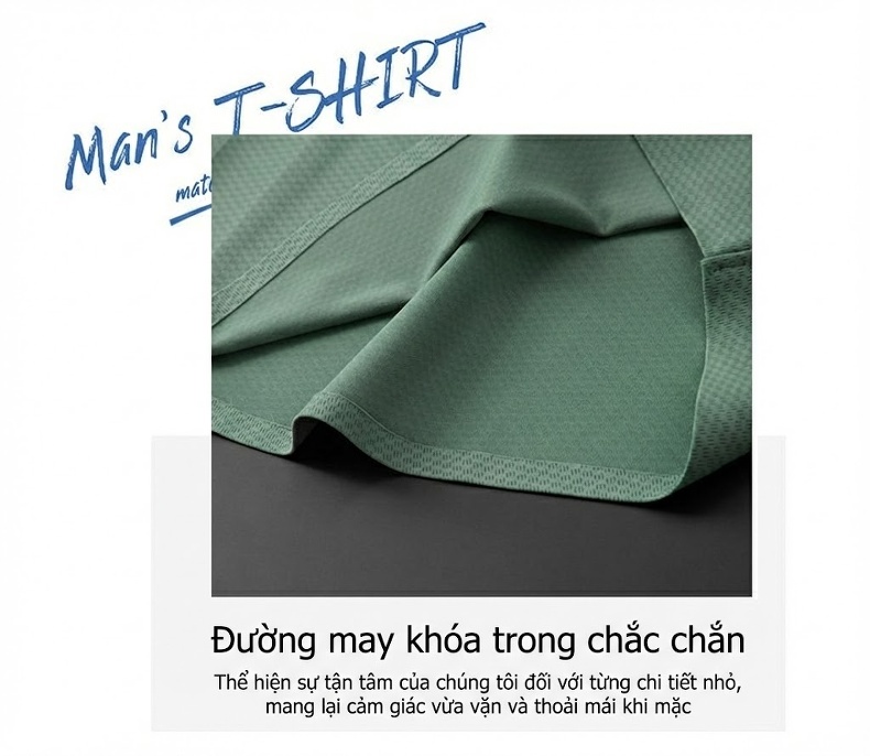 Áo Sơ Mi Nam Tay Ngắn Form Rộng Cổ chữ Vuông Vải Lụa Băng Màu Đen, Xanh Lá chi tiết 8