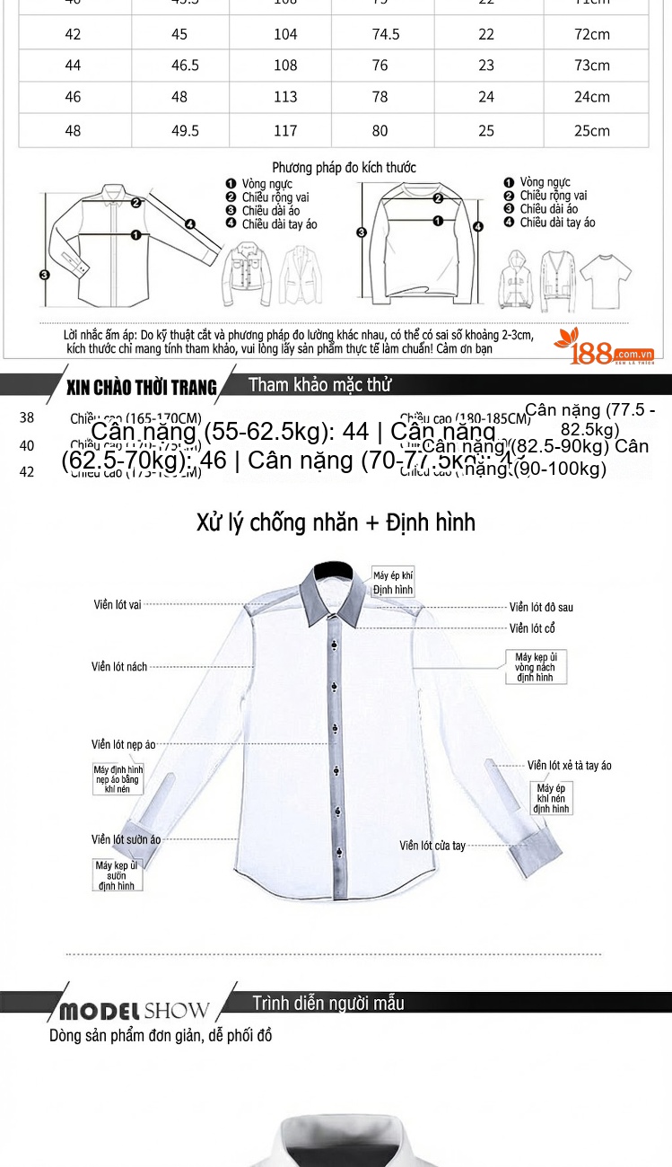 Áo Sơ Mi Nam Tay Ngắn Form Slimfit Màu Sọc Đen, Đỏ, Trắng chi tiết 3