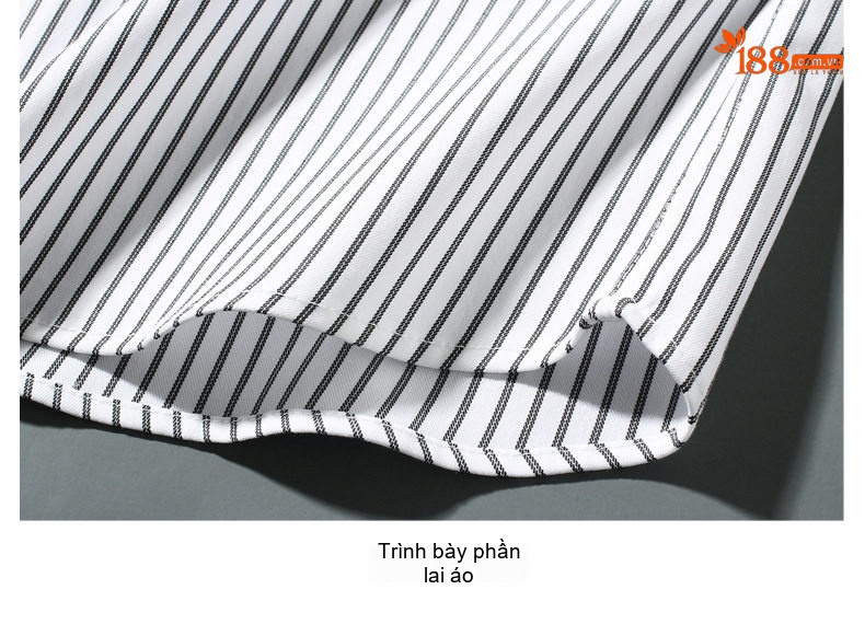 Áo Sơ Mi Nam Tay Ngắn Họa Tiết Sọc Cổ Bẻ Phong Cách Casual chi tiết 10