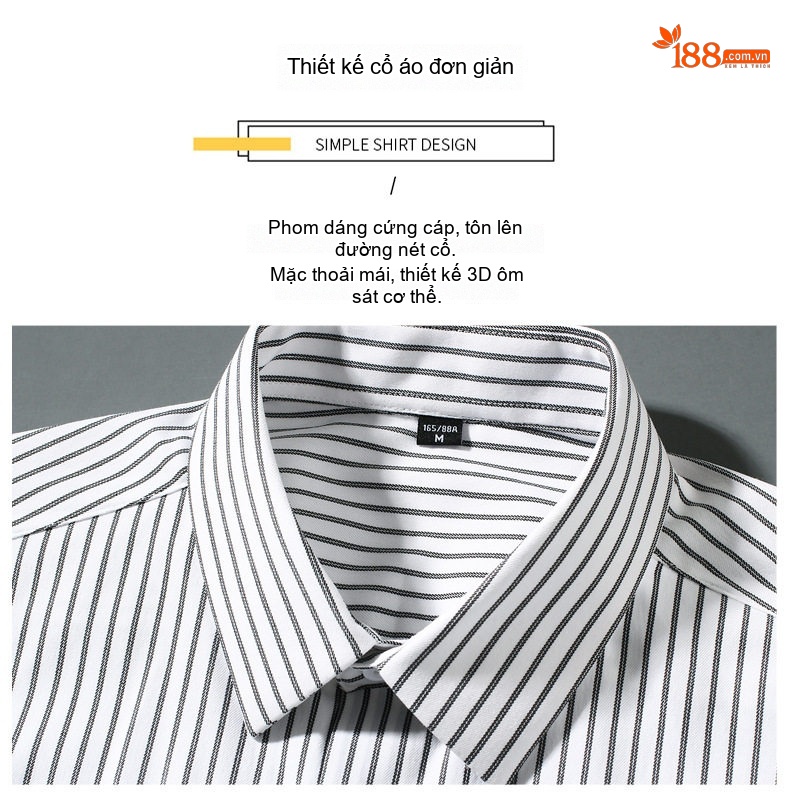 Áo Sơ Mi Nam Tay Ngắn Họa Tiết Sọc Cổ Bẻ Phong Cách Casual chi tiết 28