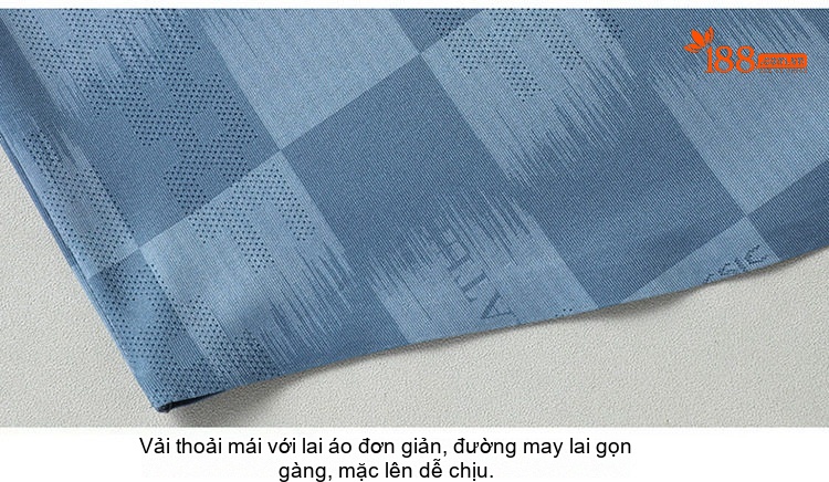 Áo Sơ Mi Nam Tay Ngắn Ice Silk Họa Tiết Caro Thoáng Mát Màu Xanh, Xám chi tiết 17
