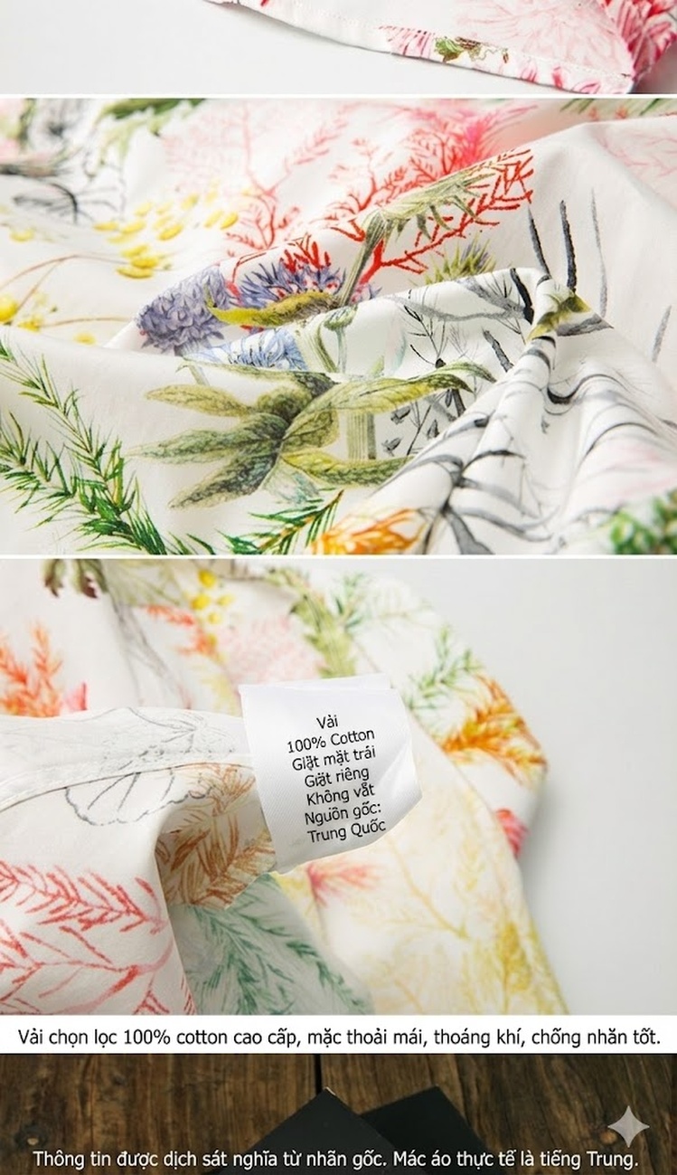 Áo Sơ Mi Nam Tay Ngắn In Hoa Họa Tiết Cotton Phong Cách Thời Trang chi tiết 7