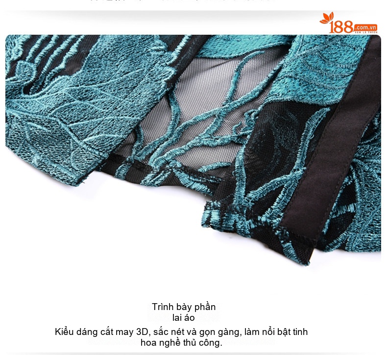Áo Sơ Mi Nam Tay Ngắn Mỏng Lưới Thêu Hoa Phong Cách Thời Trang Màu Đen, Xanh chi tiết 16