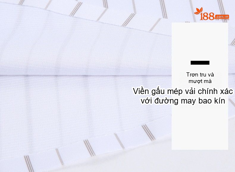 Áo Sơ Mi Nam Tay Ngắn Sọc Kẻ Thời Trang Không Nhăn Thoải Mái Màu Trắng Sọc Xám chi tiết 20