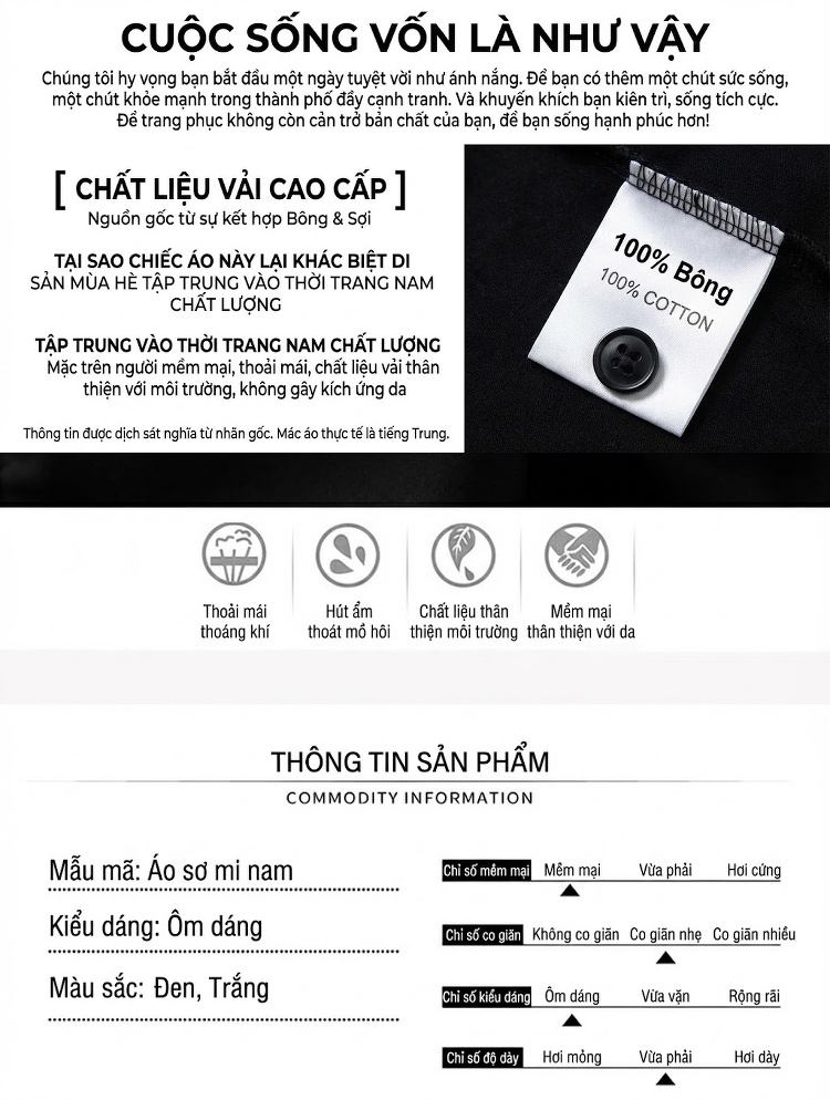 Áo Sơ Mi Nam Tay Ngắn Thêu Họa Tiết Hổ Phong Cách Casual Màu Đen chi tiết 4