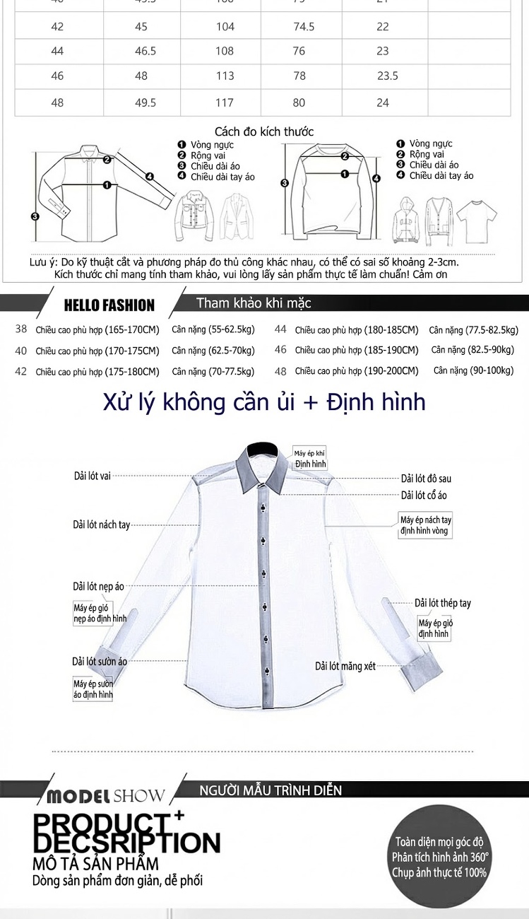 Áo Sơ Mi Nam Tay Ngắn Thiên Sứ Cotton Kẻ Sọc Trắng Đen Dáng Ôm chi tiết 3