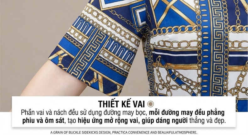 Áo Sơ Mi Nam Trung Niên Hoa Văn Tay Dài Chất Liệu Băng Lụa Mềm Mát Thoáng Khí Màu Xanh Navy, Nâu, Vàng chi tiết 16
